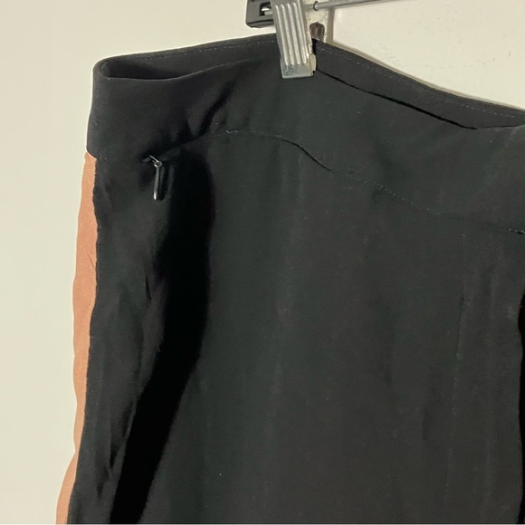Eileen Fisher Black Silk Georgette Crepe Trousers with Side Stripe 16 Petite - Picture 6 of 9